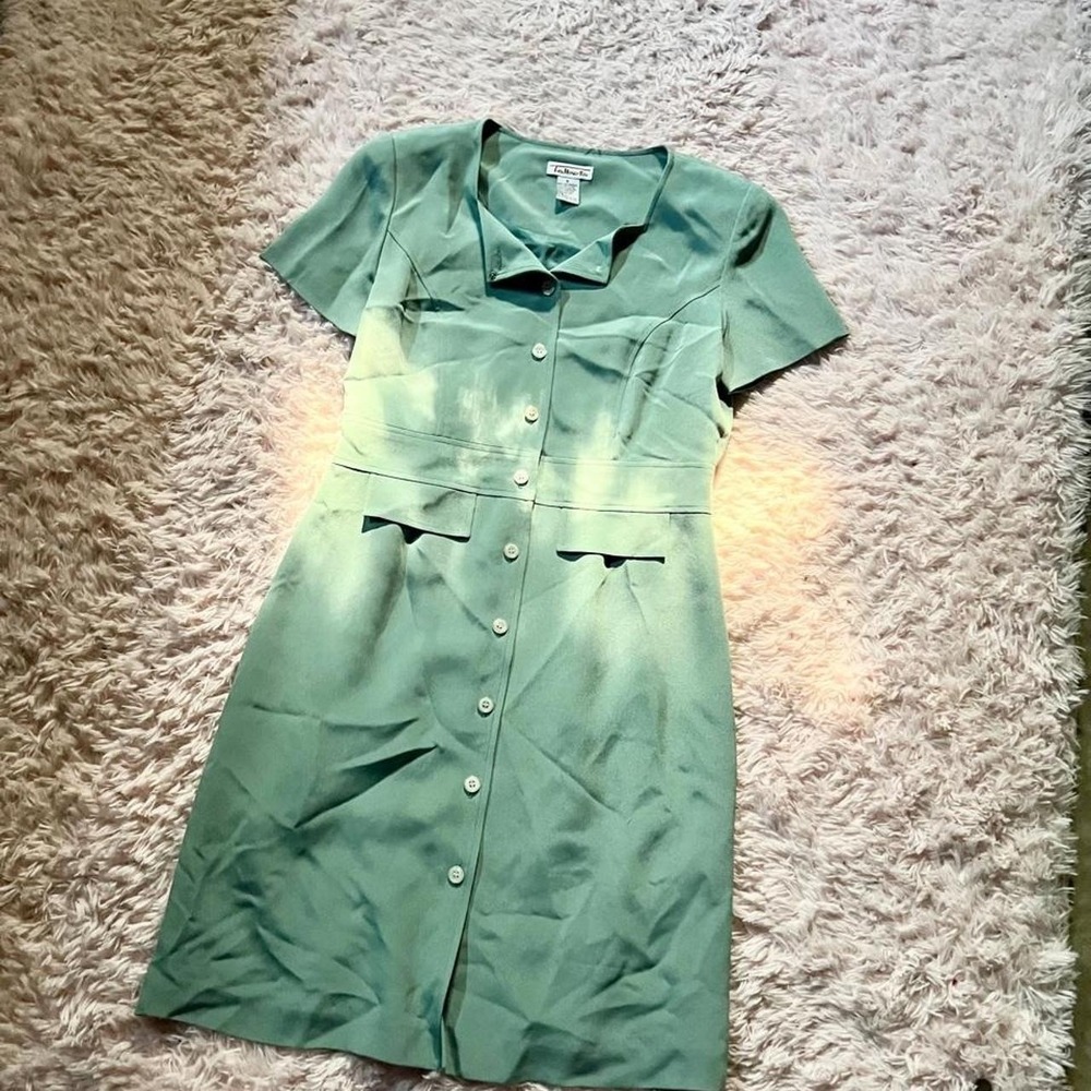Vintage 60s Retro Housewife Feminine Belted Mini Dress Womens 6 Classic Cosplay